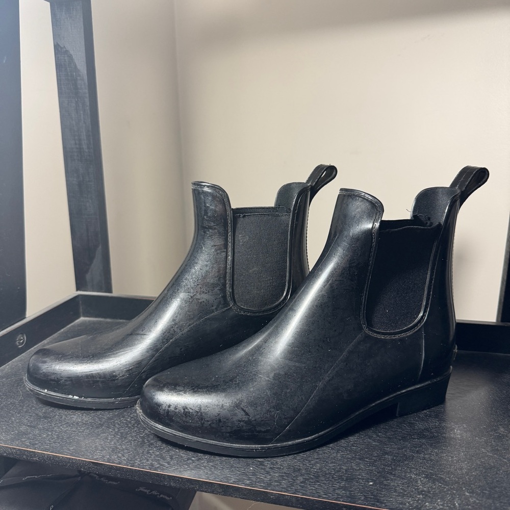 Black Ralph Lauren Chelsea Rain Boots